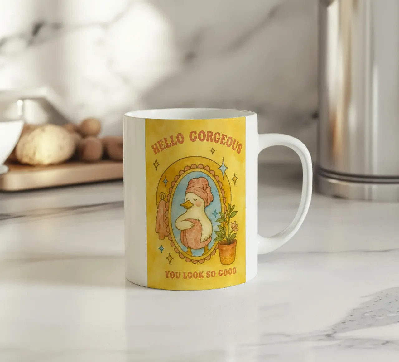 Funny Duck ciao splendida tazza in ceramica da Mirage