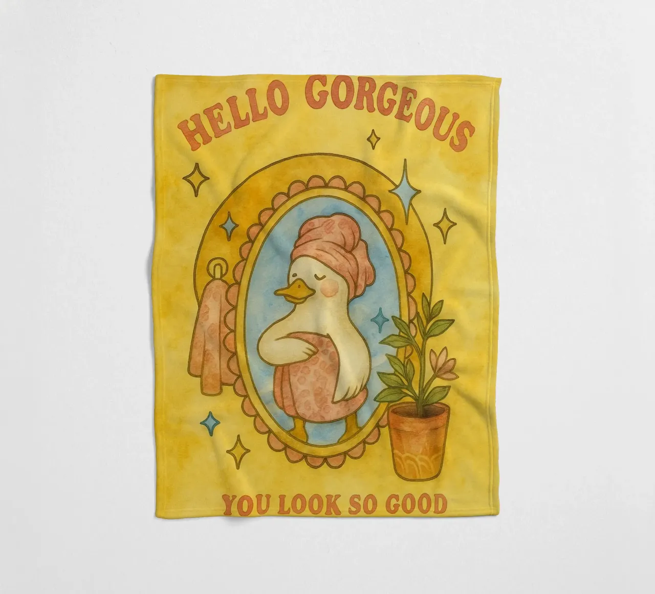 Funny Duck ciao splendida coperta in pile da Mirage