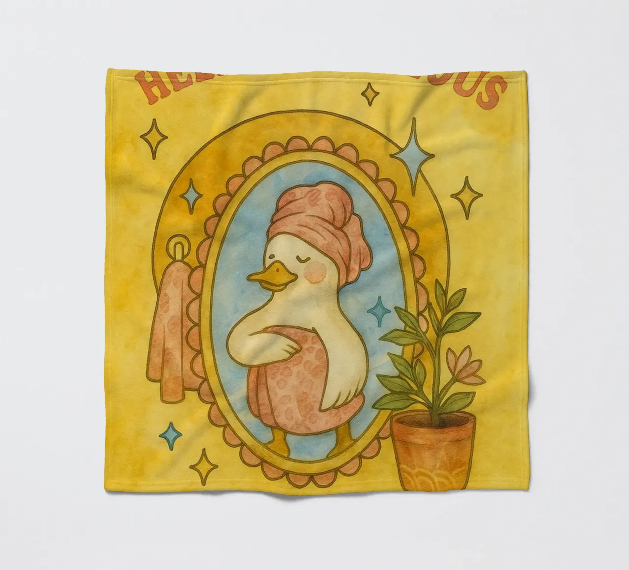 Funny Duck ciao splendida coperta in pile da Mirage