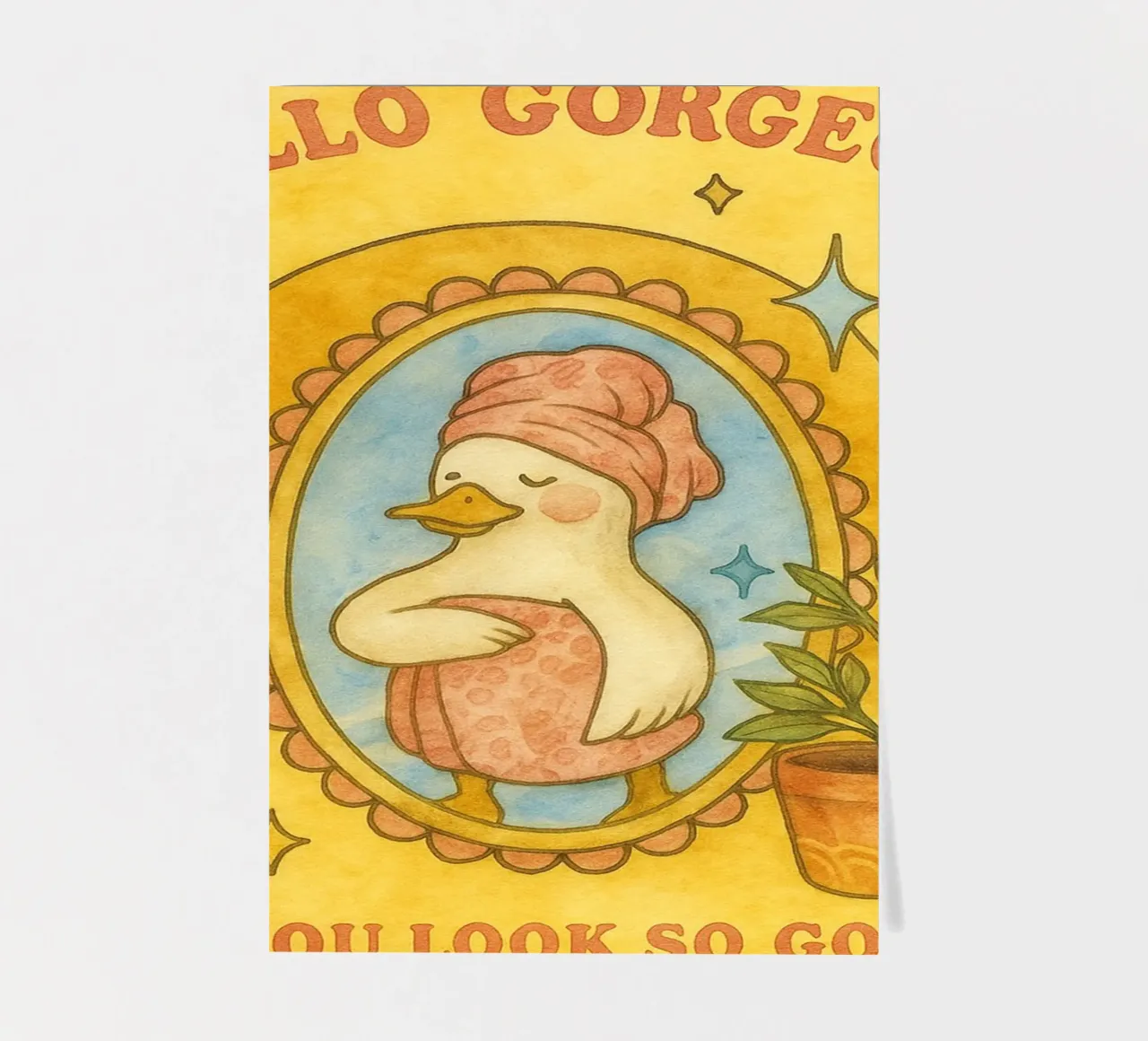 Funny Duck ciao splendida foglio adesivo da Mirage