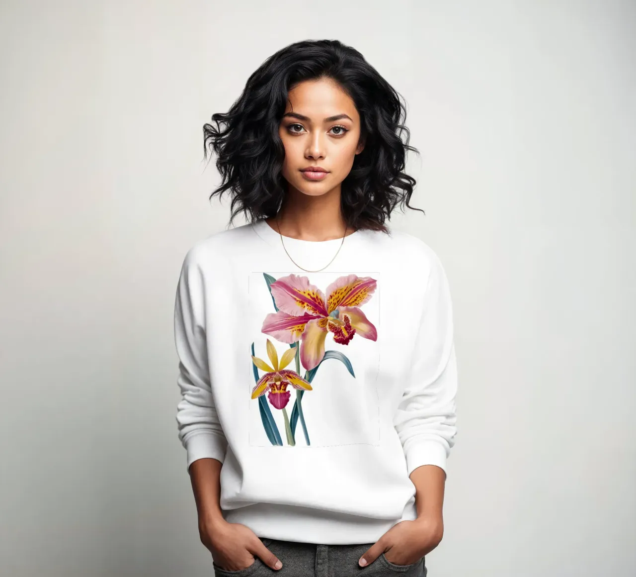 Orquídea botánica Elegance sudadera de Mythy Brush