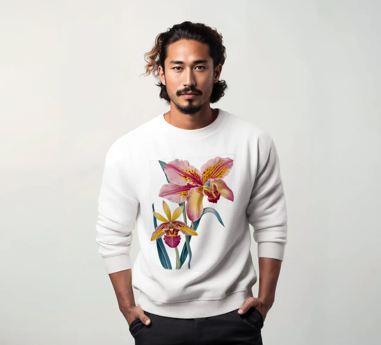 Orquídea botánica Elegance sudadera de Mythy Brush