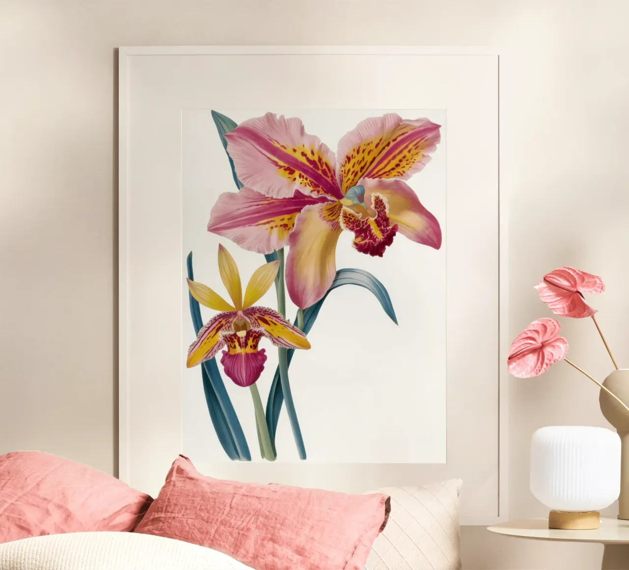 Orquídea botánica Elegance poster de Mythy Brush