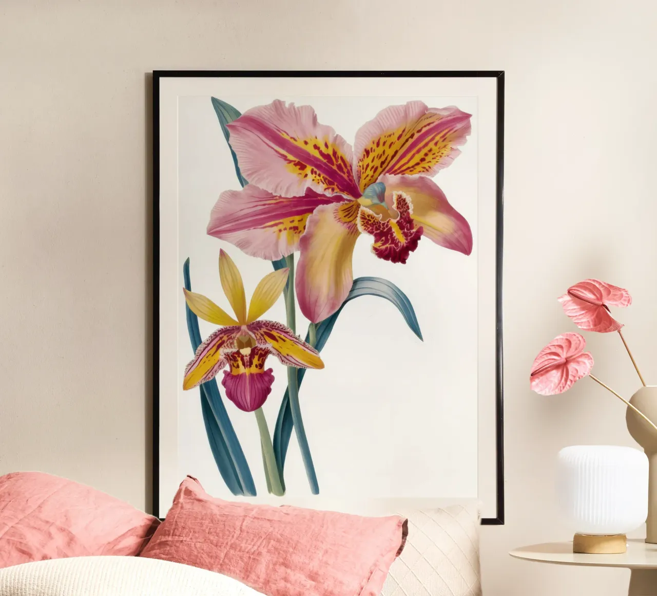 Orquídea botánica Elegance poster de Mythy Brush
