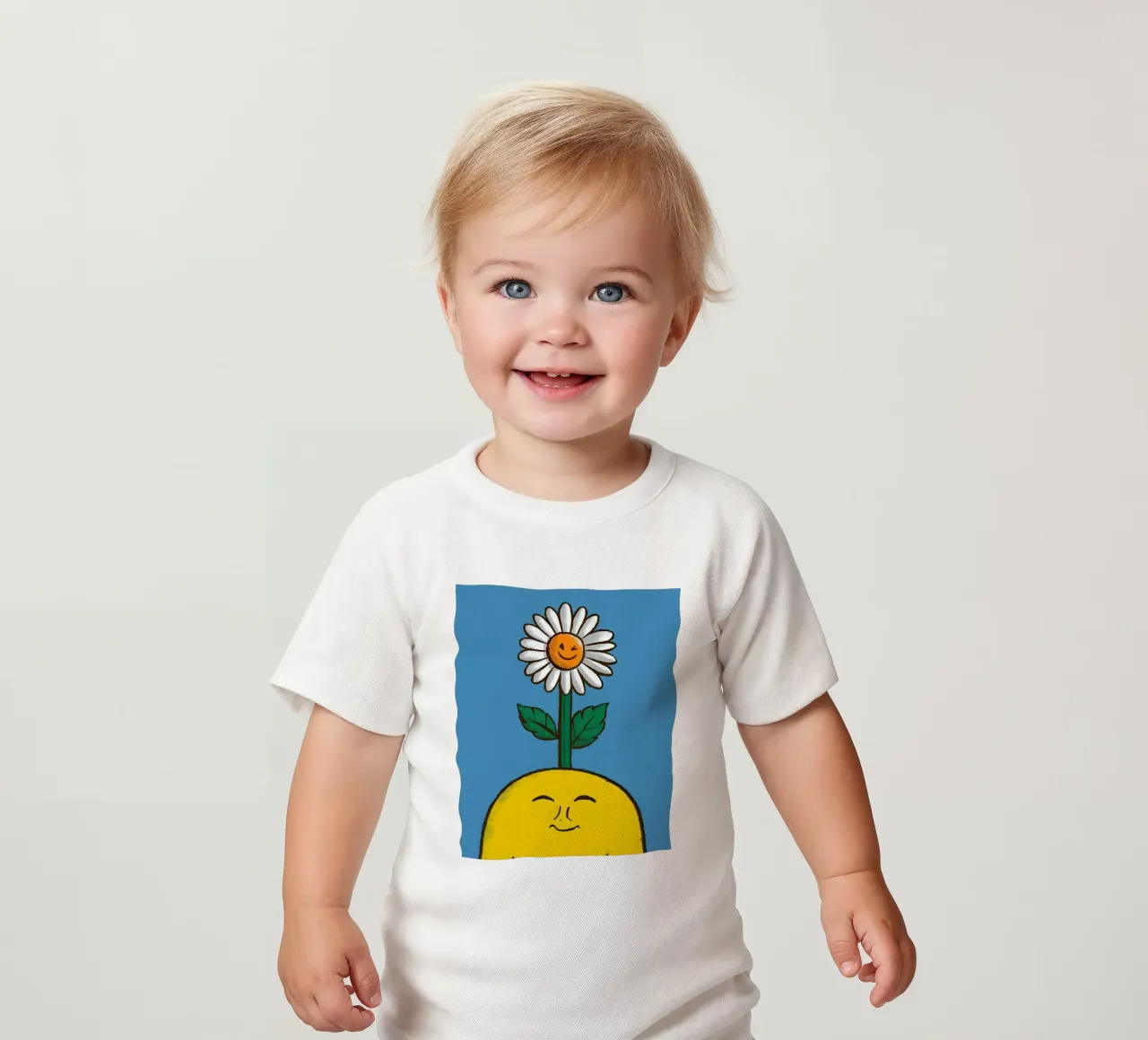 Sorriso solare a margherita maglietta neonato da Rain Balance