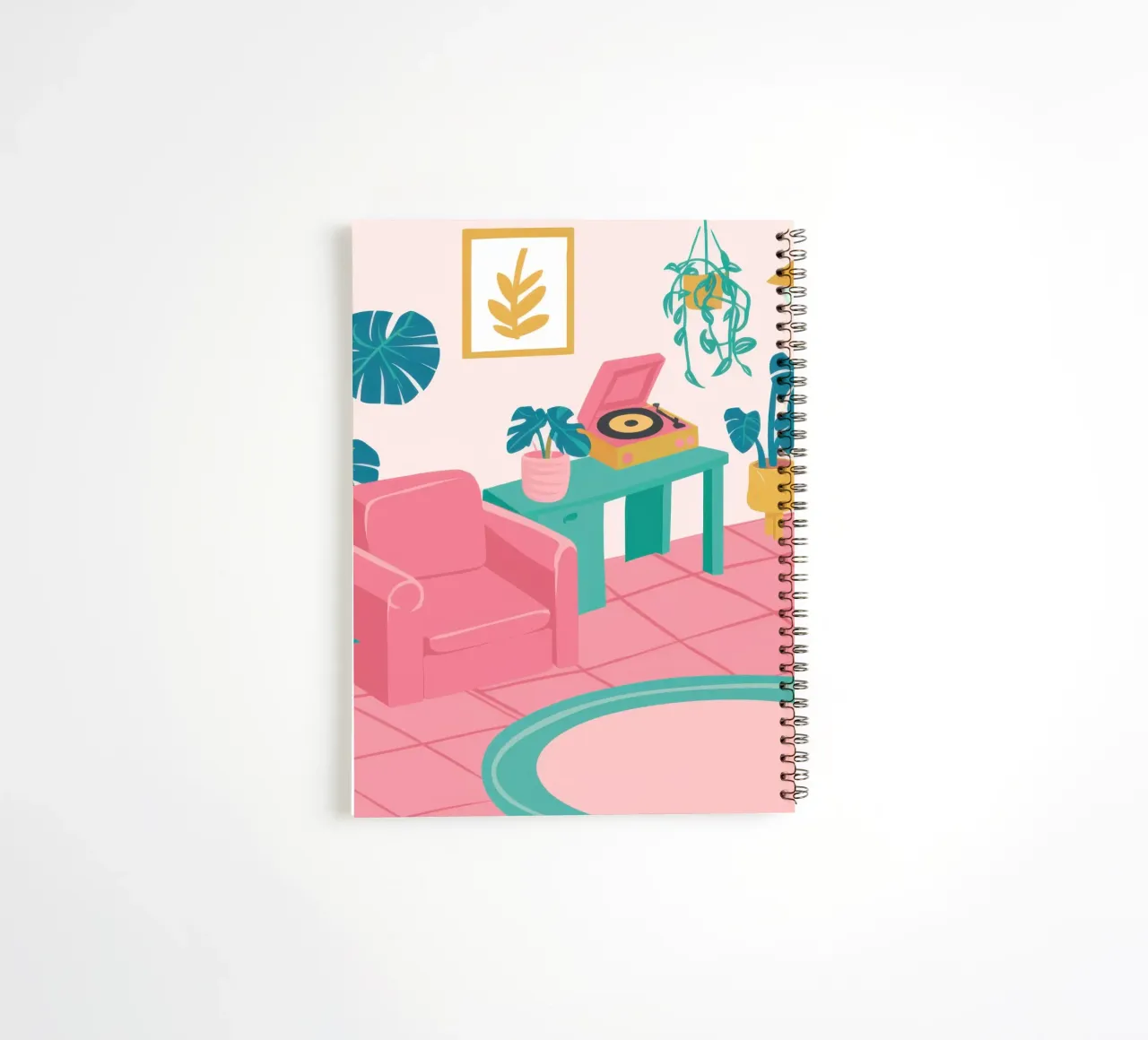 Roseate Vinyl Room spiral notebook by Reds Jays