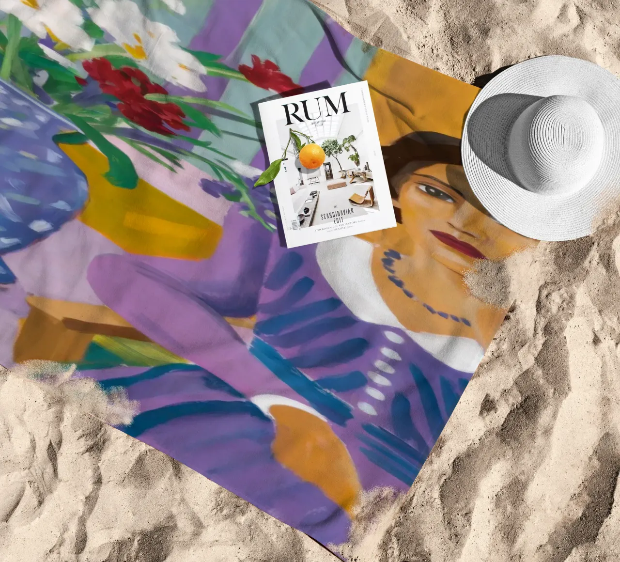 La signora in viola telo mare da Ink Pulse