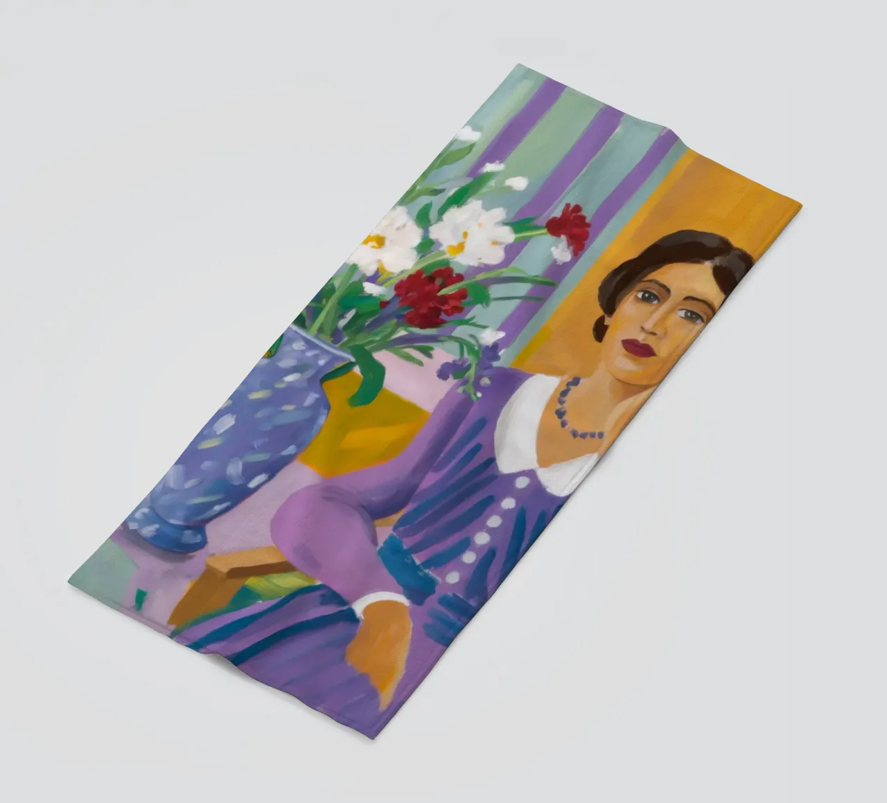 La signora in viola telo mare da Ink Pulse