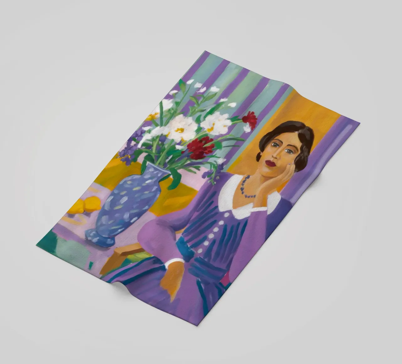 La signora in viola telo mare da Ink Pulse