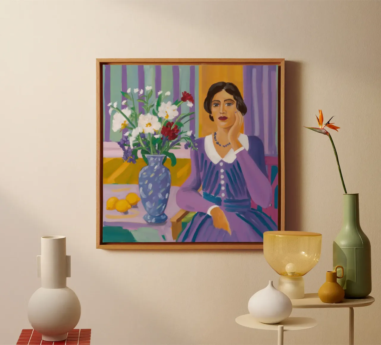 La dame en violet toile de Ink Pulse