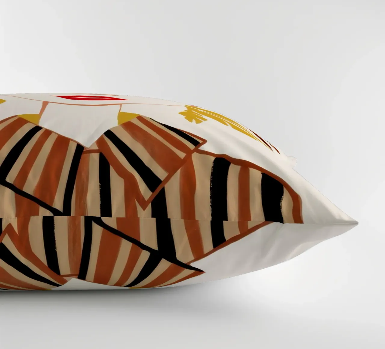 Abstract Waveform Portrait decorative cushion by Mythy Brush
