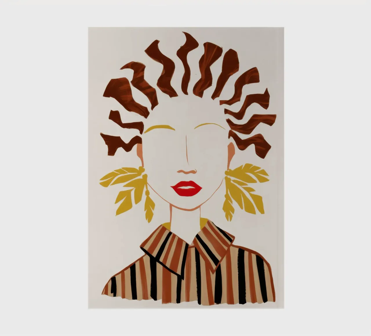 Abstract Waveform Portrait notebook by Mythy Brush