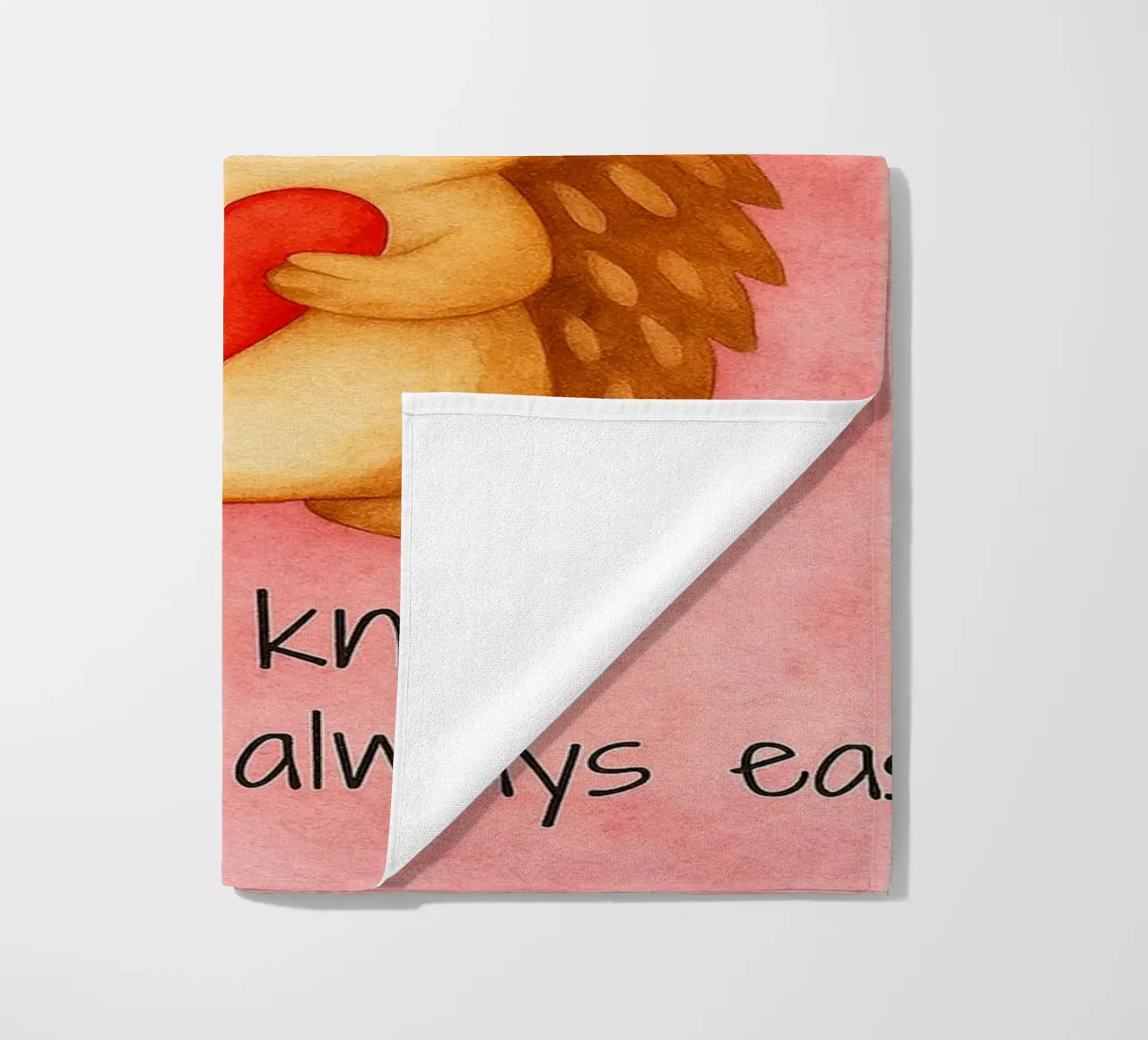 Funny Hedgehod you get me beach towel by Mirage