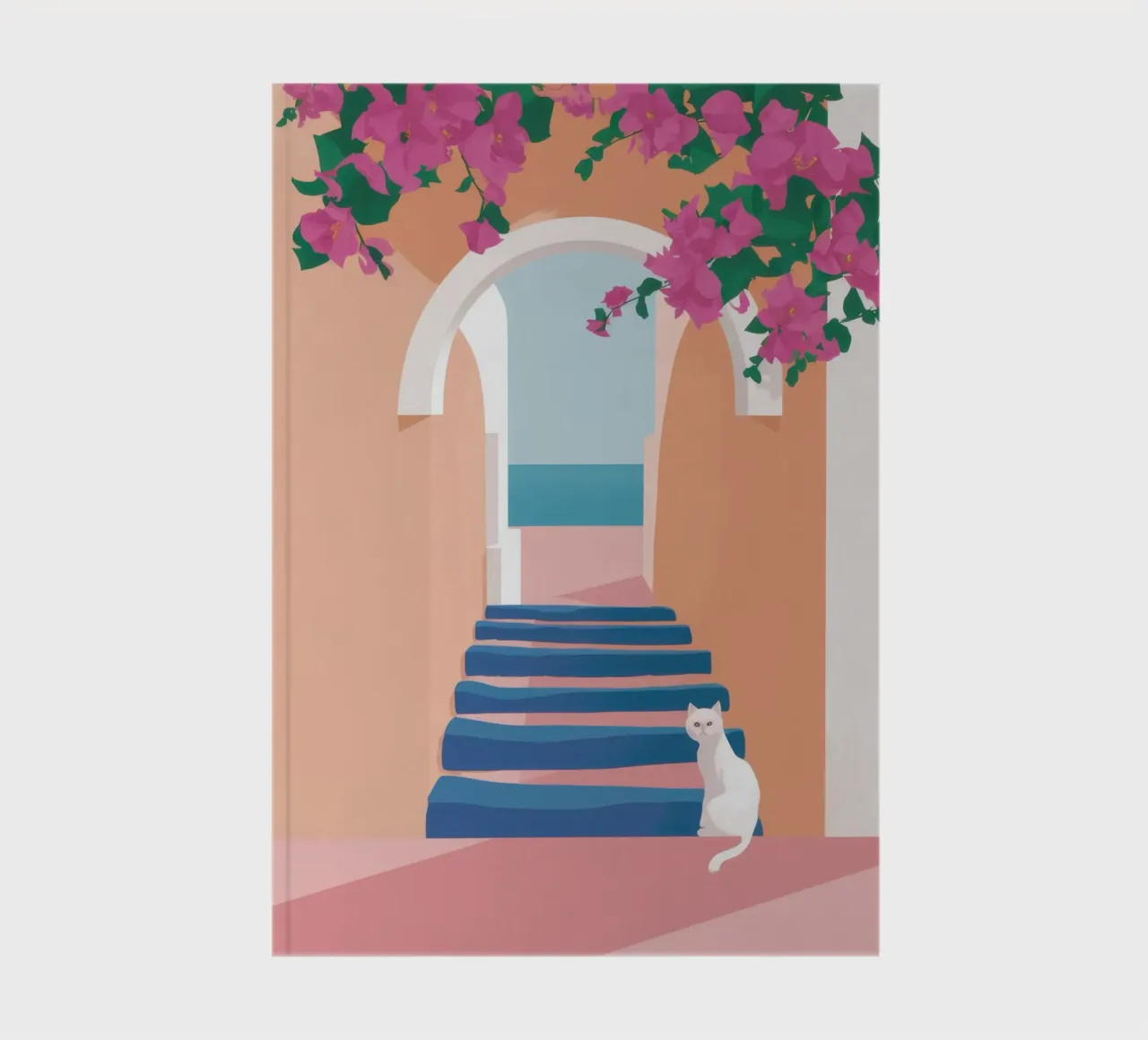Bougainvillea-Glückseligkeit auf dem Balkon Notizbuch von Giant Foxs
