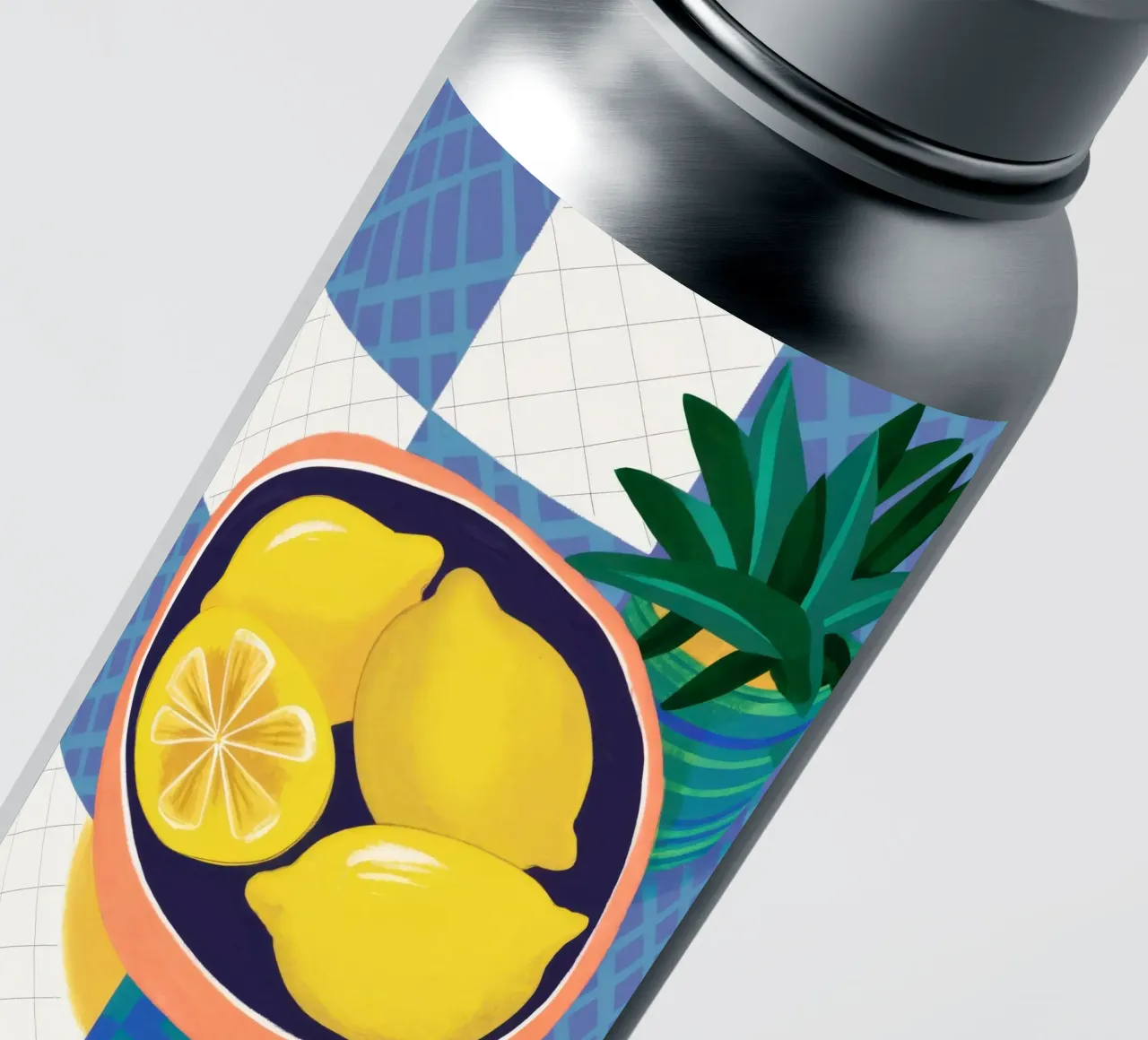 Checkered Citrus Stillness sticker by Dream Gesso