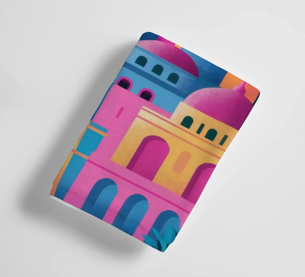 Paesaggio urbano a cupola fucsia asciugamano da bagno da Reds Jays
