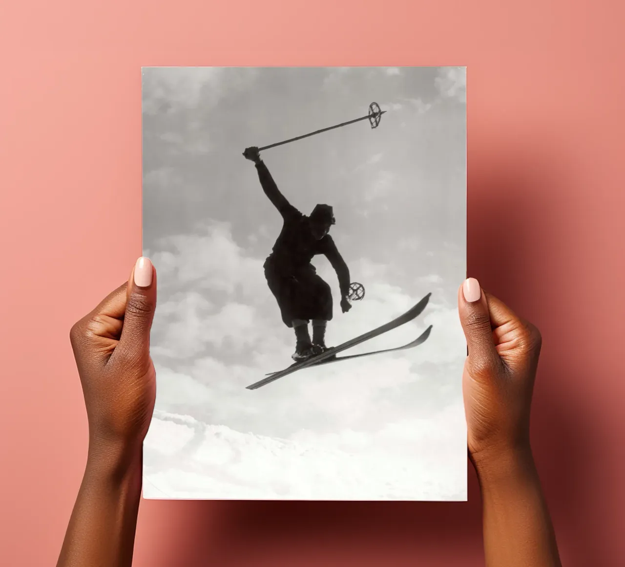 Jump With Vintage Skis sticker sheet by vintgeseyn