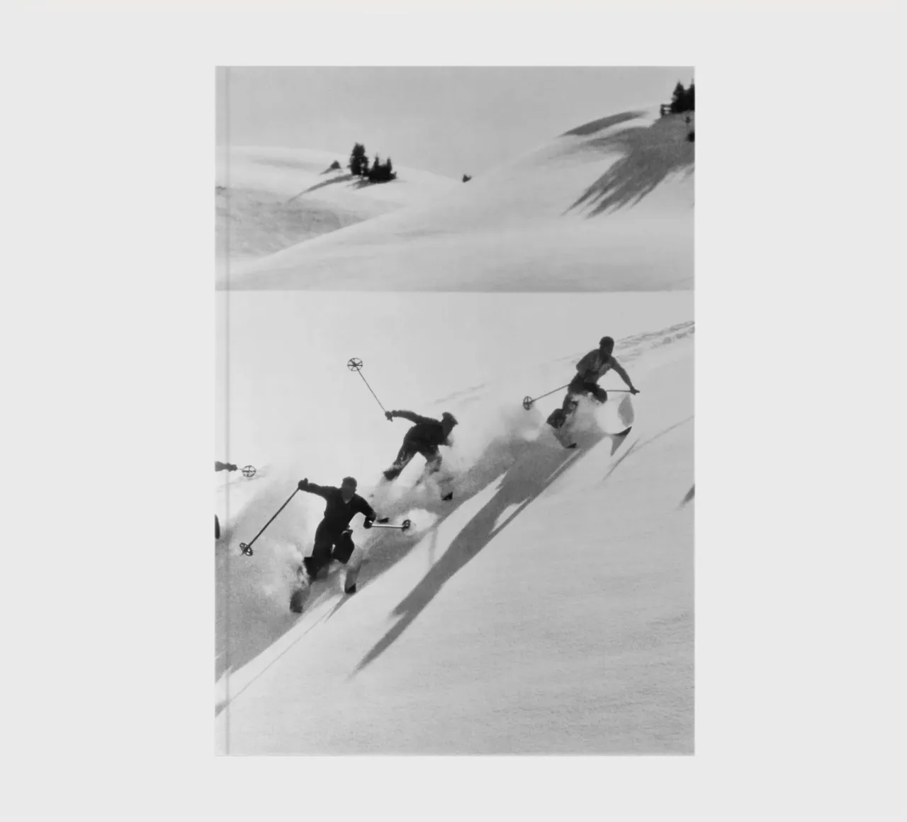 Six Skiers on the Downhill Run notebook by vintgeseyn