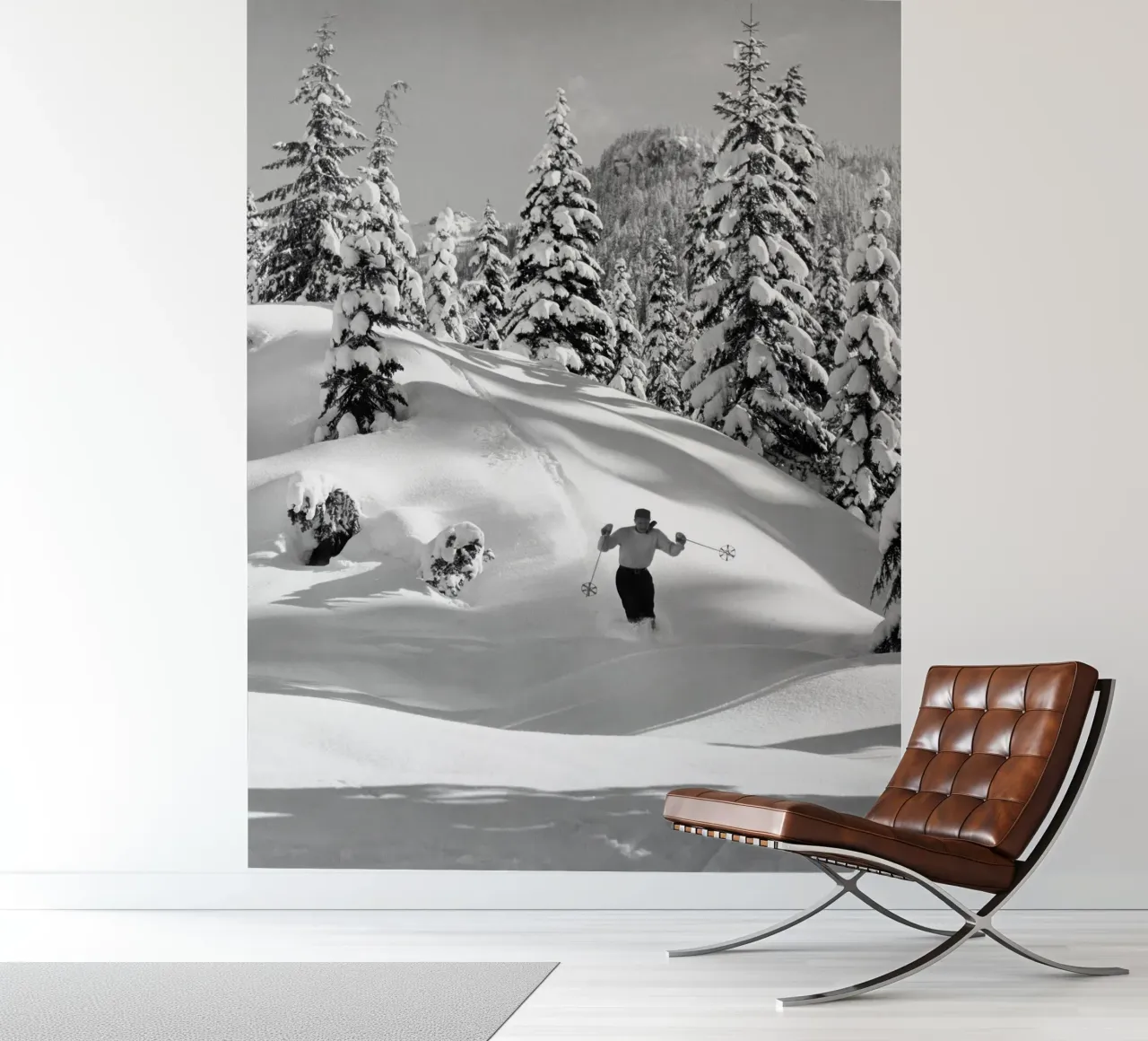 Skier in The Snow photo wallpaper by vintgeseyn