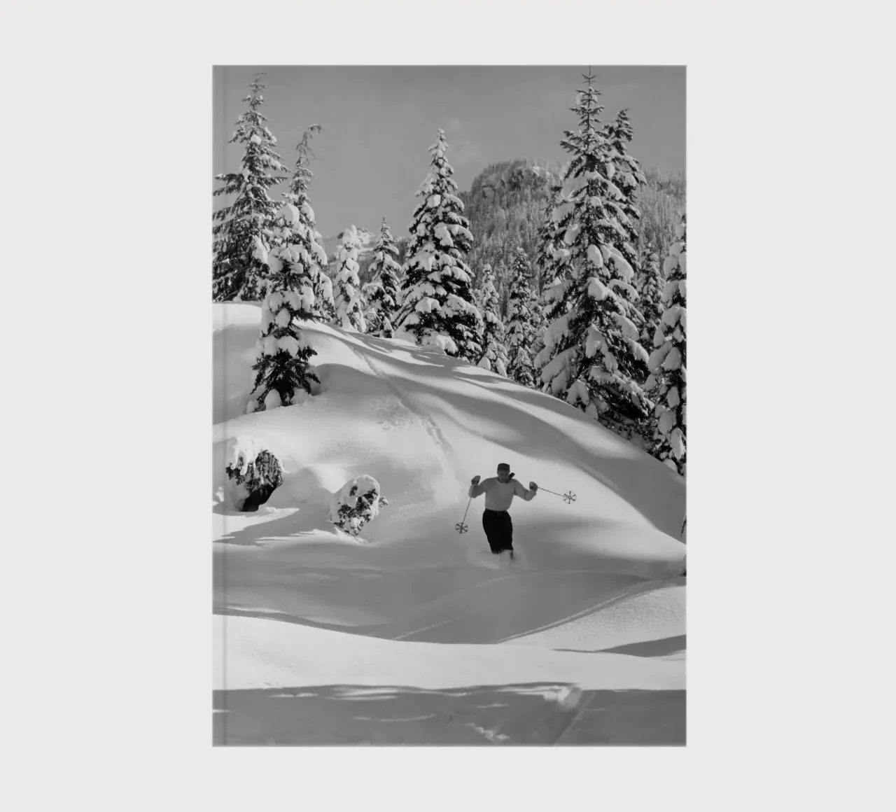 Skier in The Snow notebook by vintgeseyn