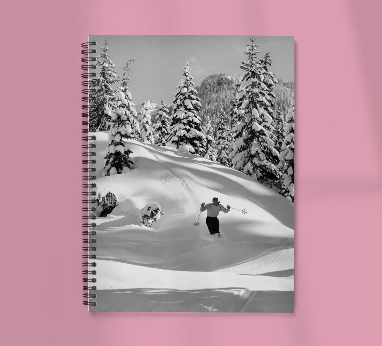 Sciatore sulla neve diario ad anelli da vintgeseyn