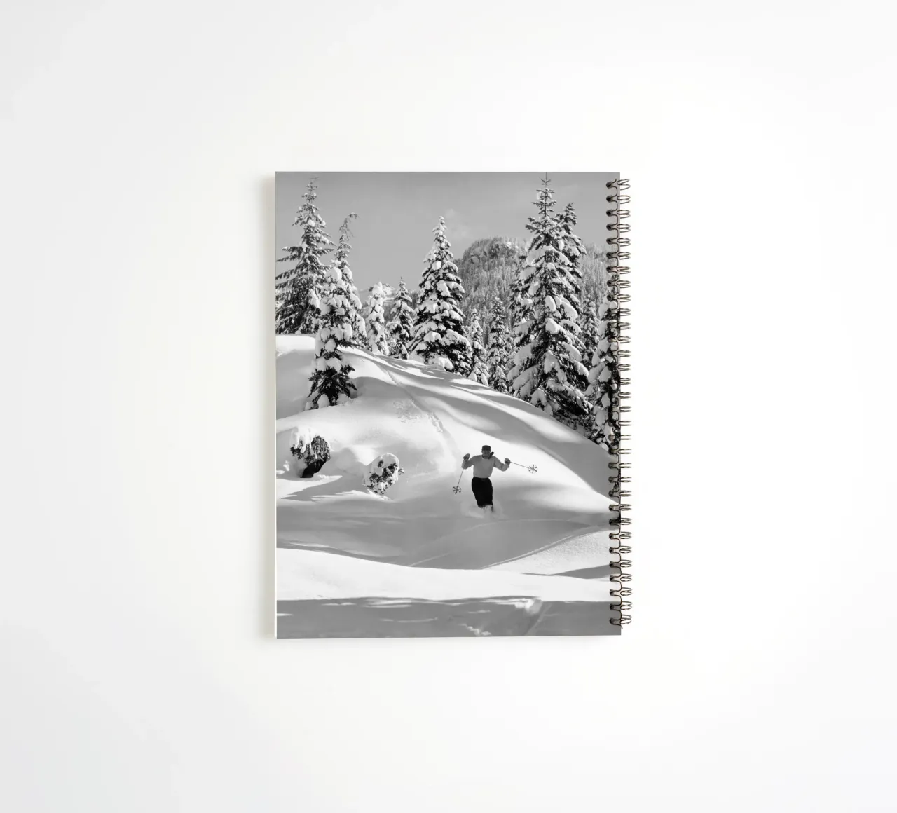 Sciatore sulla neve diario ad anelli da vintgeseyn