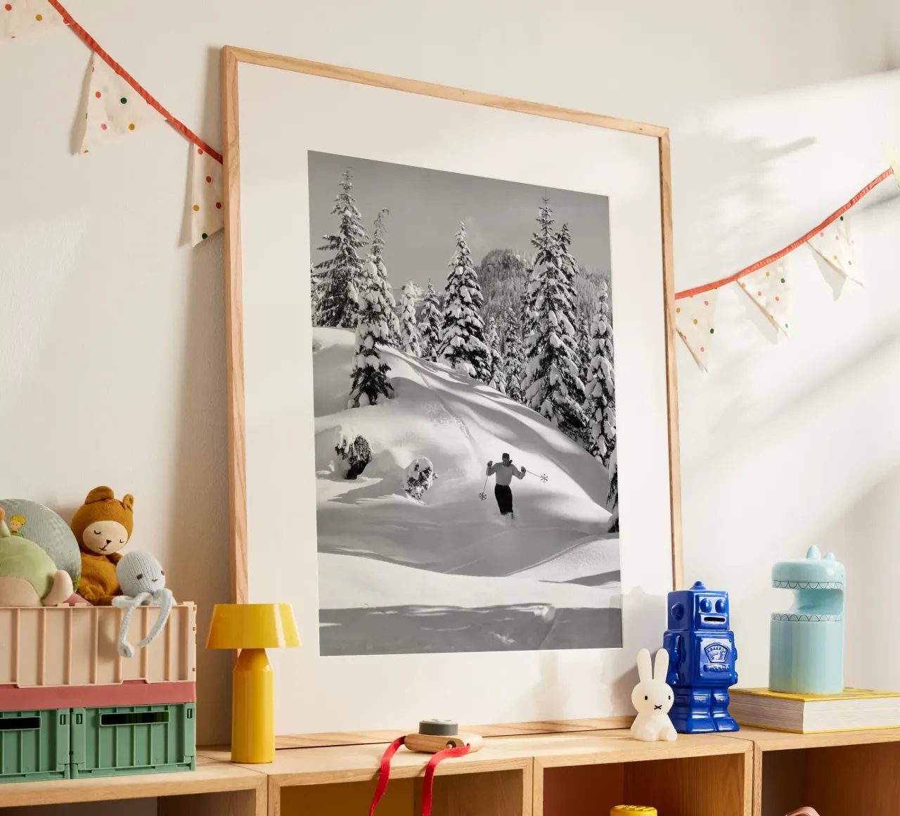 Sciatore sulla neve carta hahnemühle da vintgeseyn