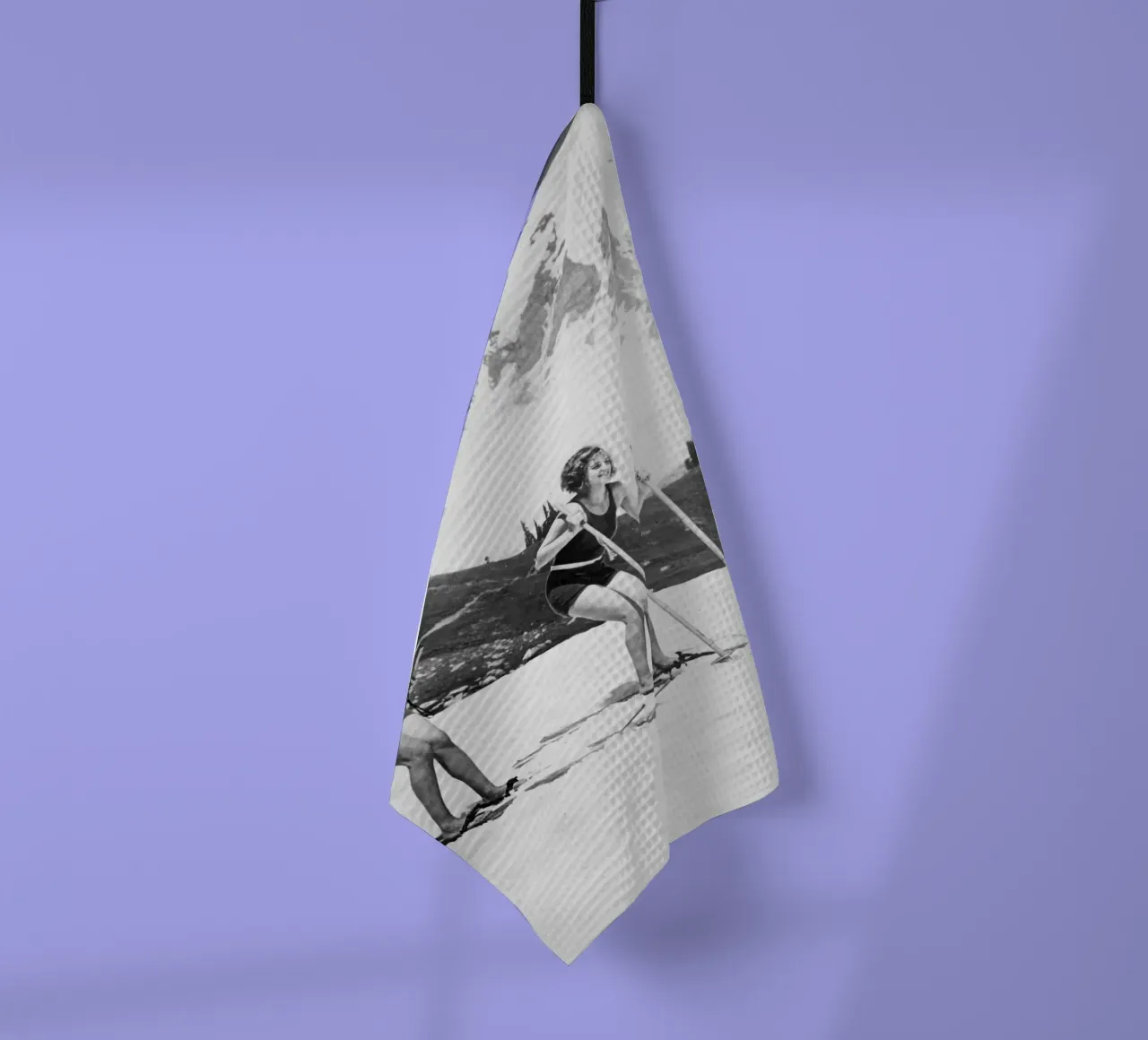 Sciare in costume da bagno, 1930 canovaccio da cucina da vintgeseyn