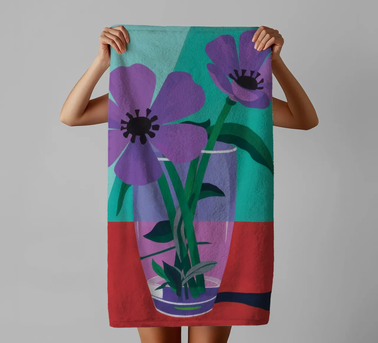 Amethyst Bloom Stillness towel by Giant Foxs