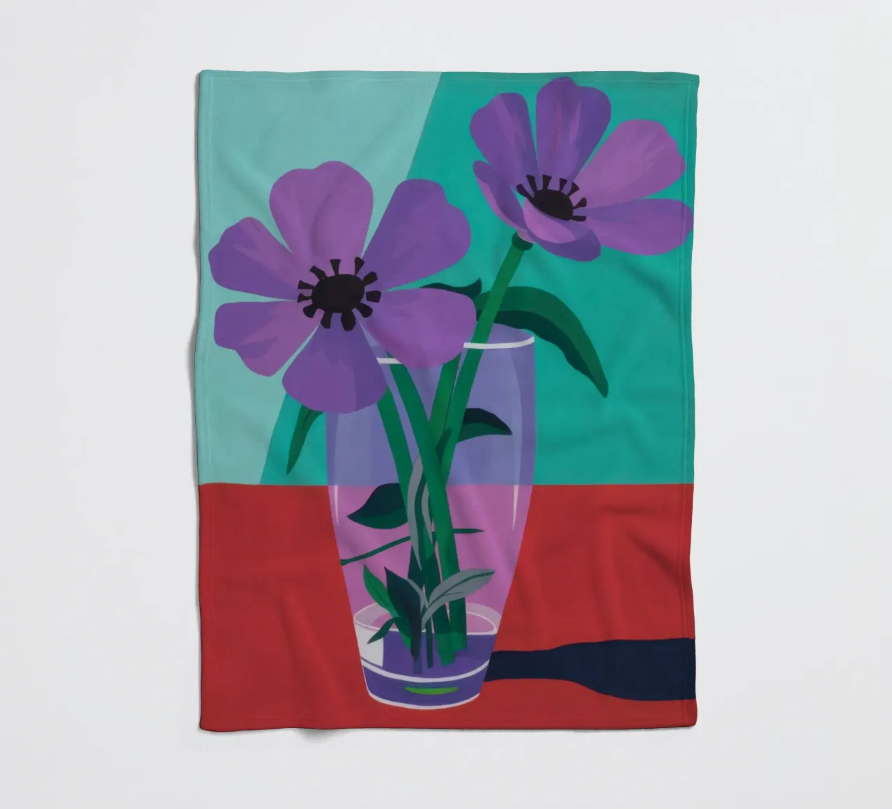 Amethyst Bloom Stillness fleece blanket by Giant Foxs