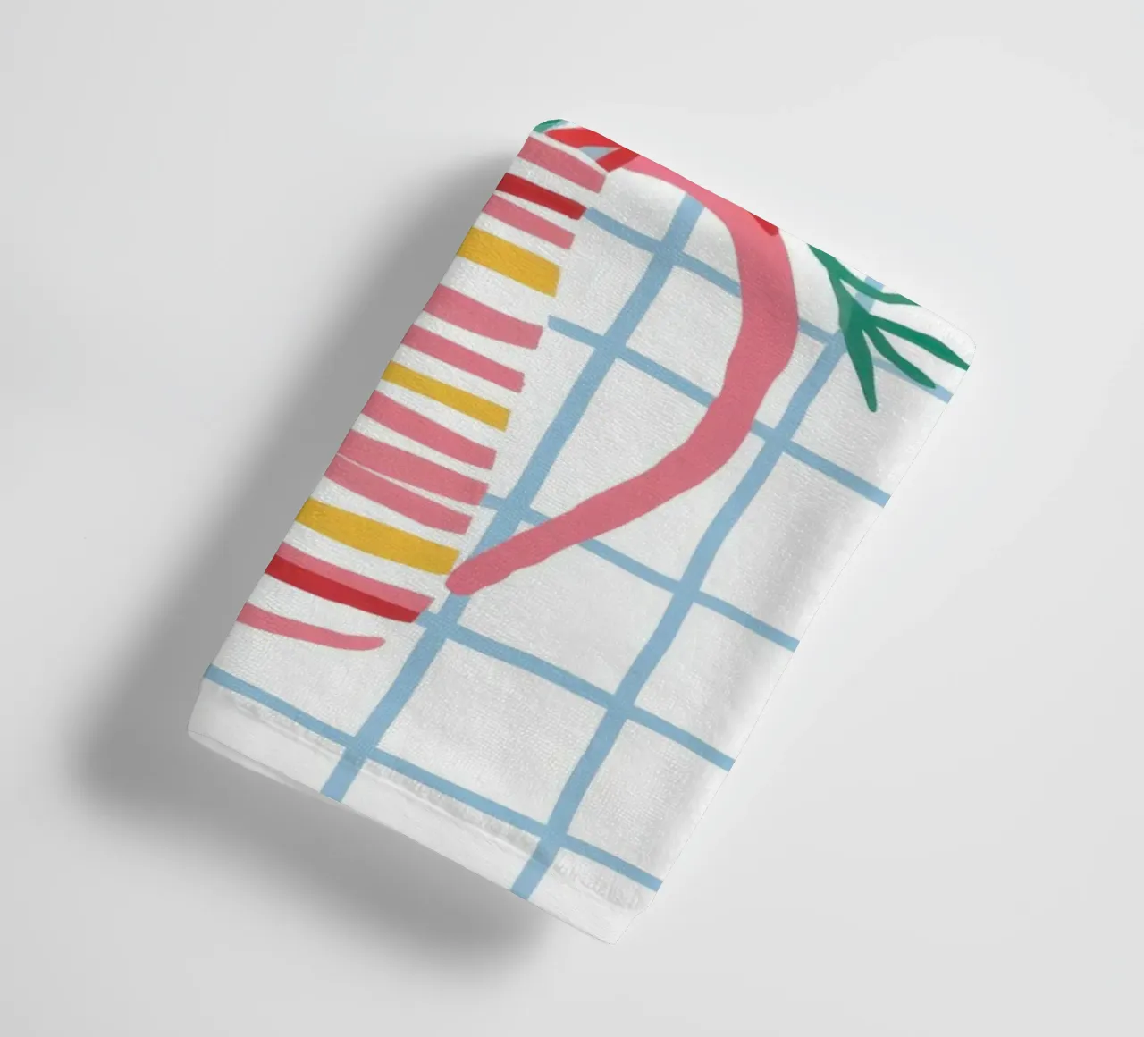 Checkered Pitcher Posies towel by Reds Jays