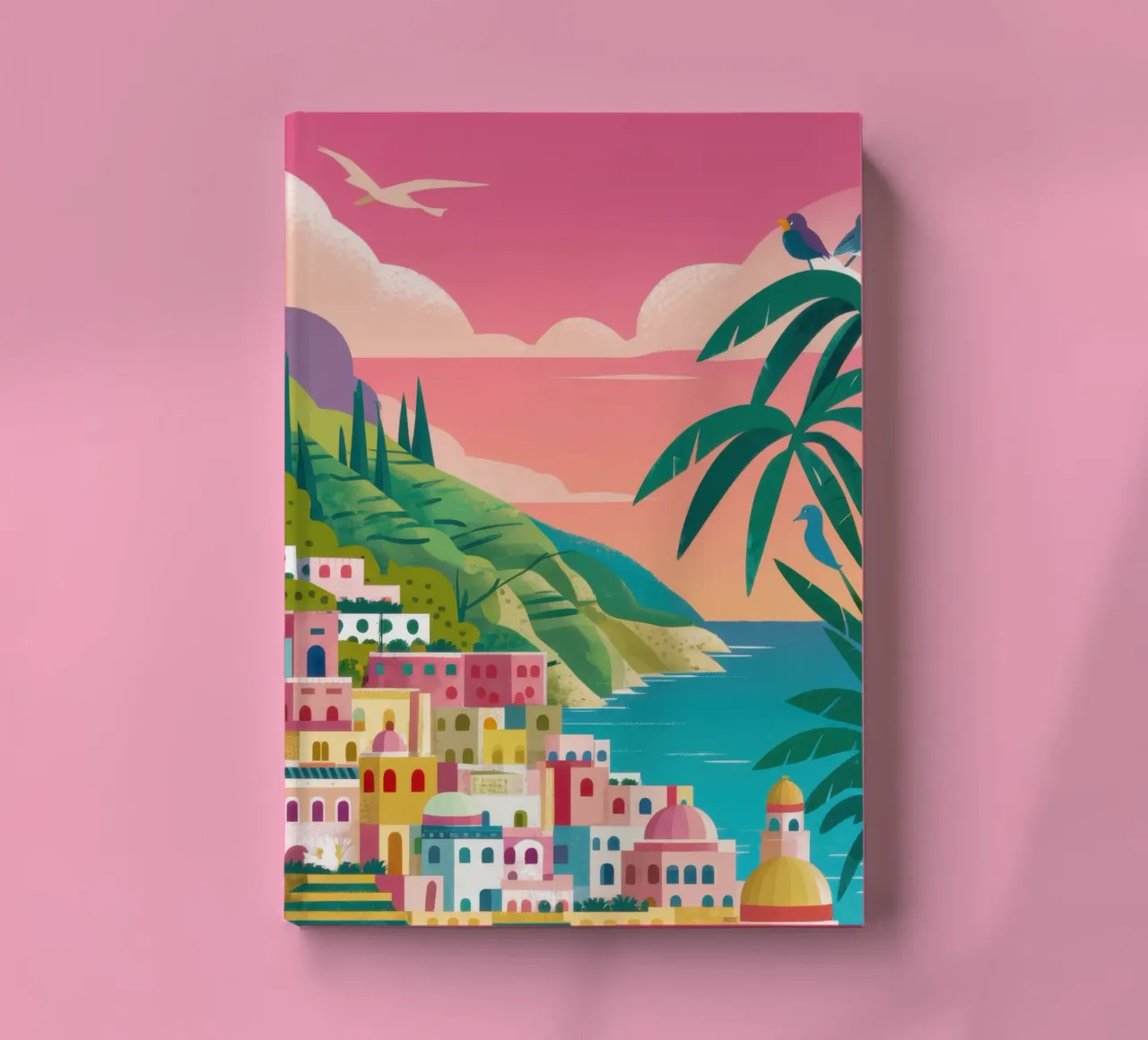 Coastal Village Sunset notebook by Ink Pulse