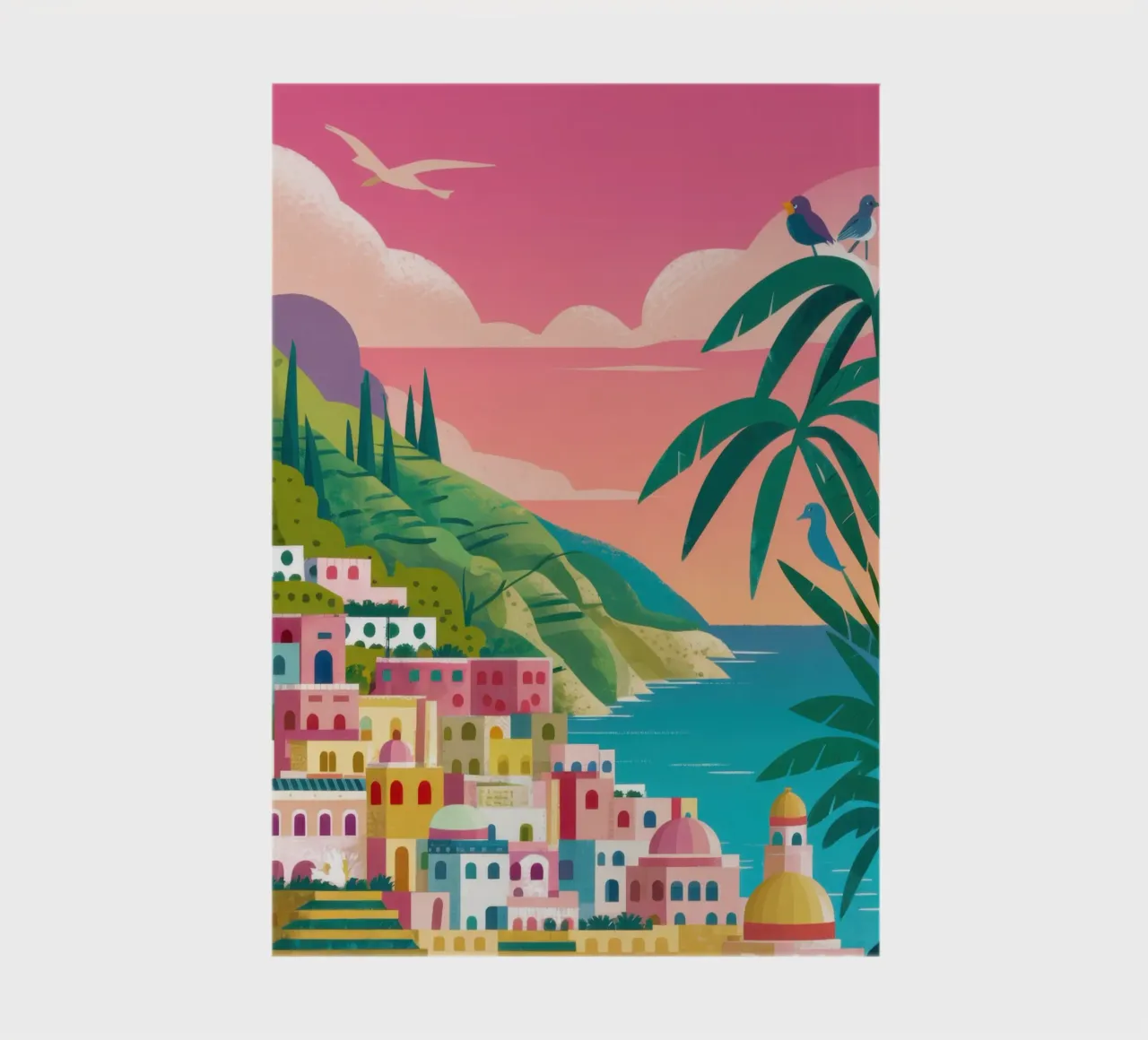 Coastal Village Sunset notebook by Ink Pulse