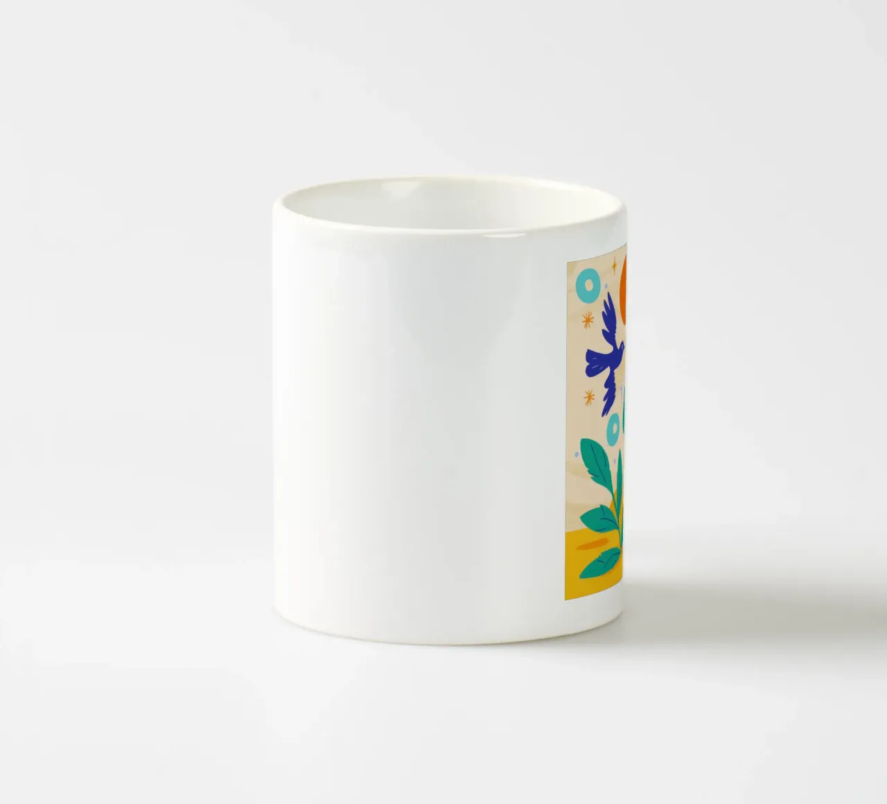 Vaso floreale Folklore tazza in ceramica da Mythy Brush