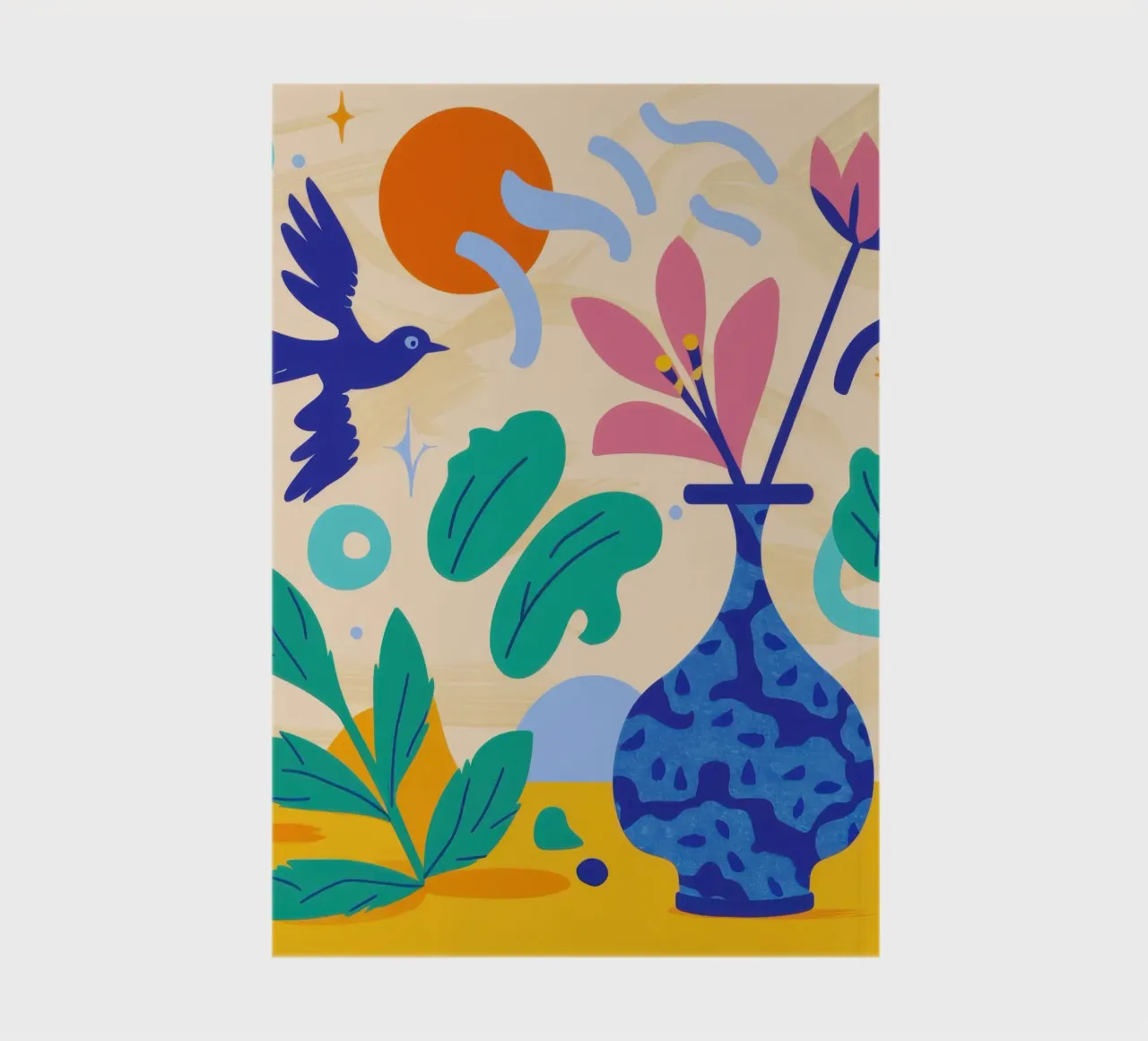 Folklore Floral Vase notebook by Mythy Brush