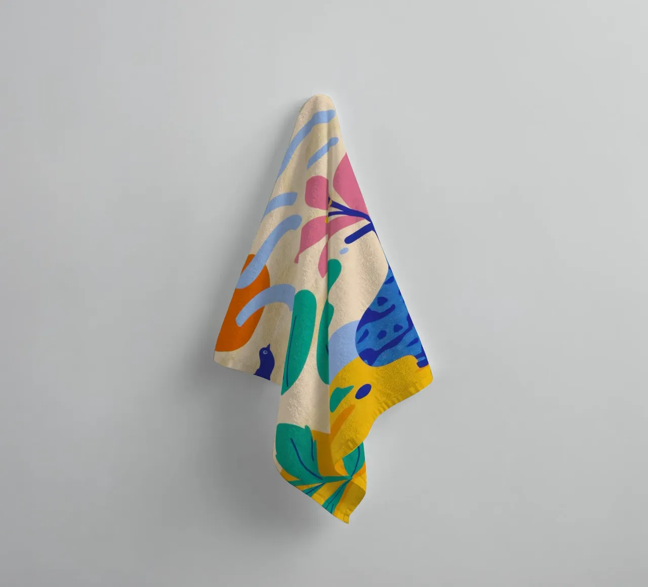 Folklore Floral Vase towel by Mythy Brush