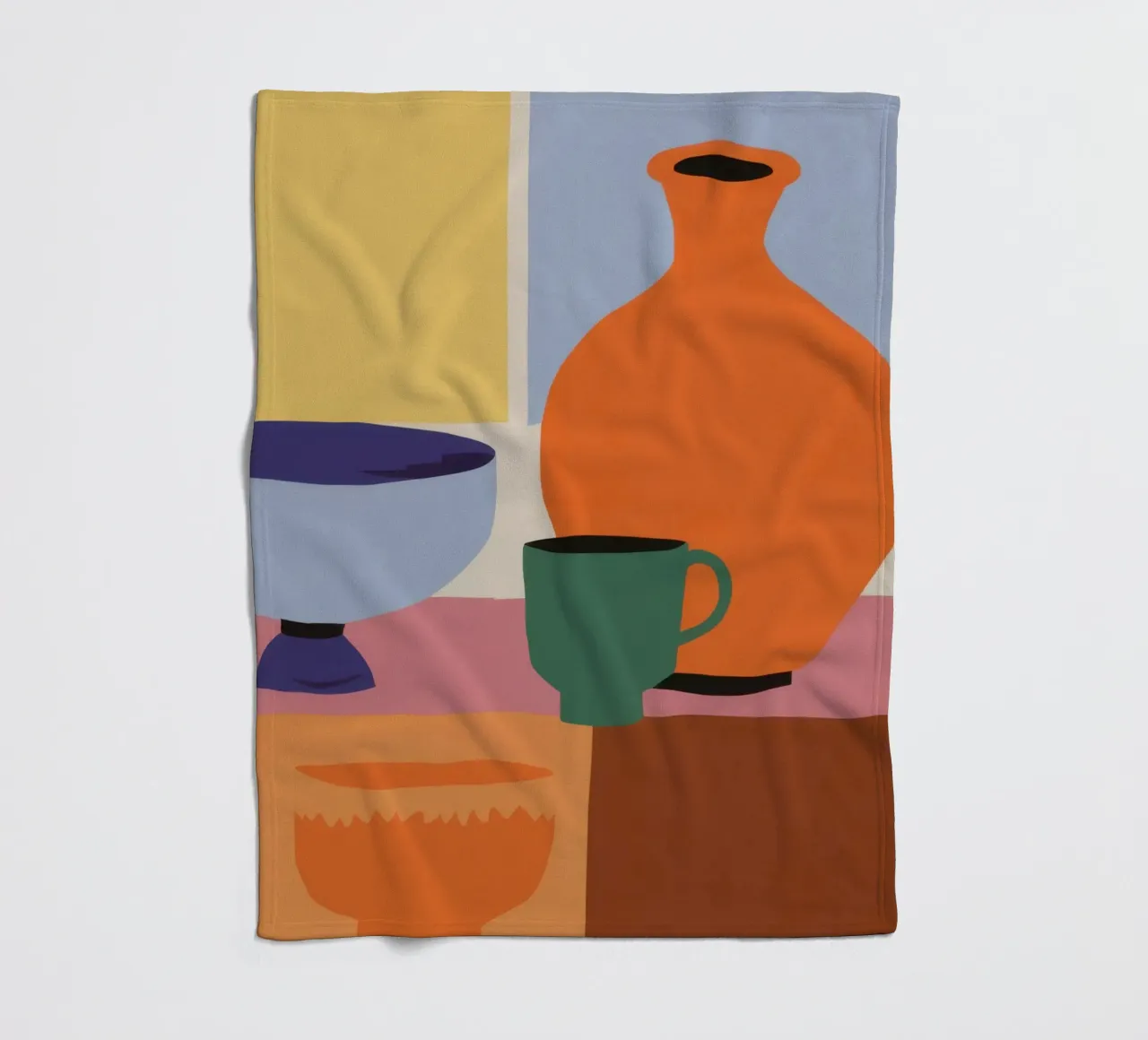 Terracotta Vase Tableau coperta in pile da Giant Foxs
