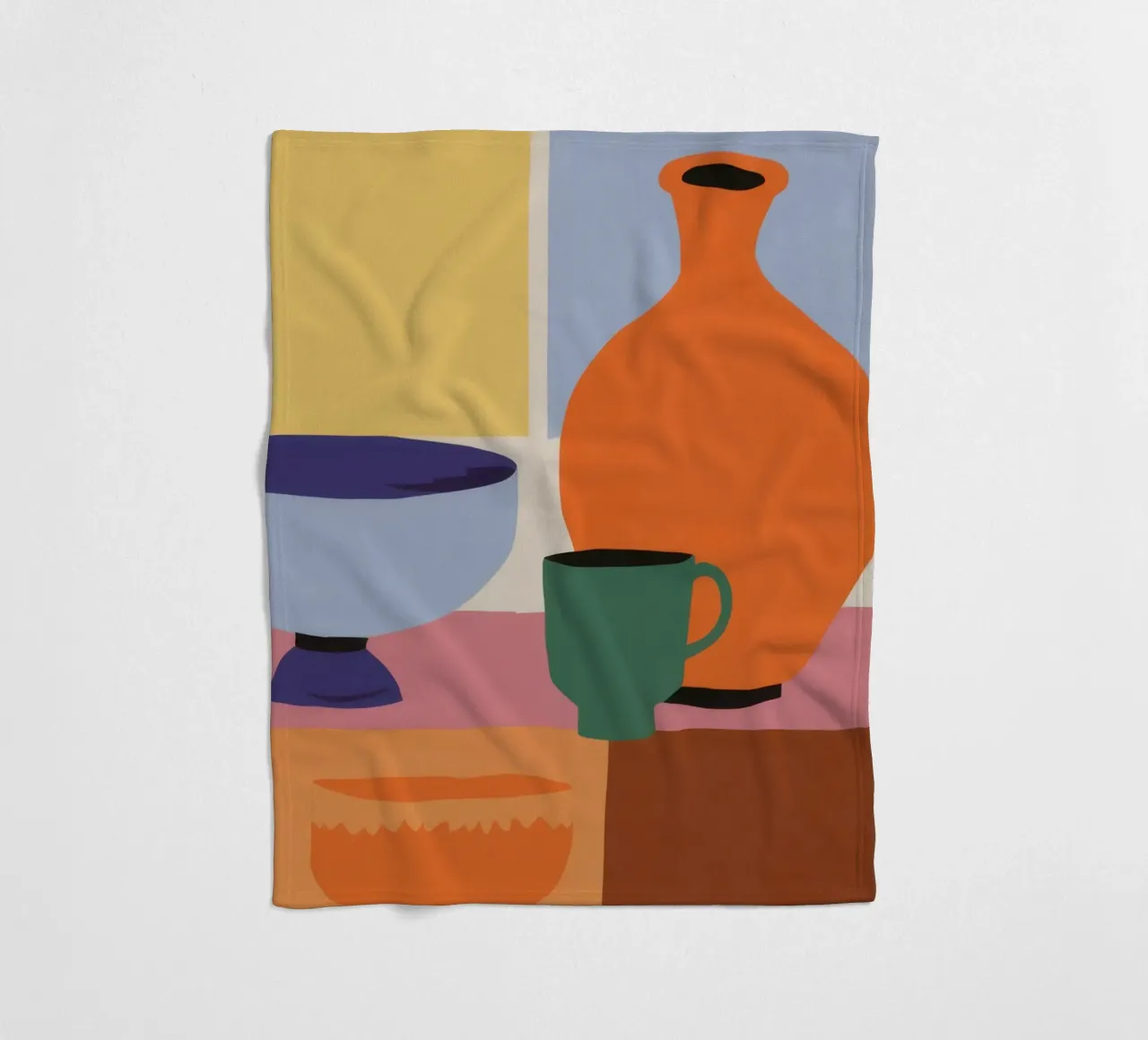 Terracotta Vase Tableau coperta in pile da Giant Foxs