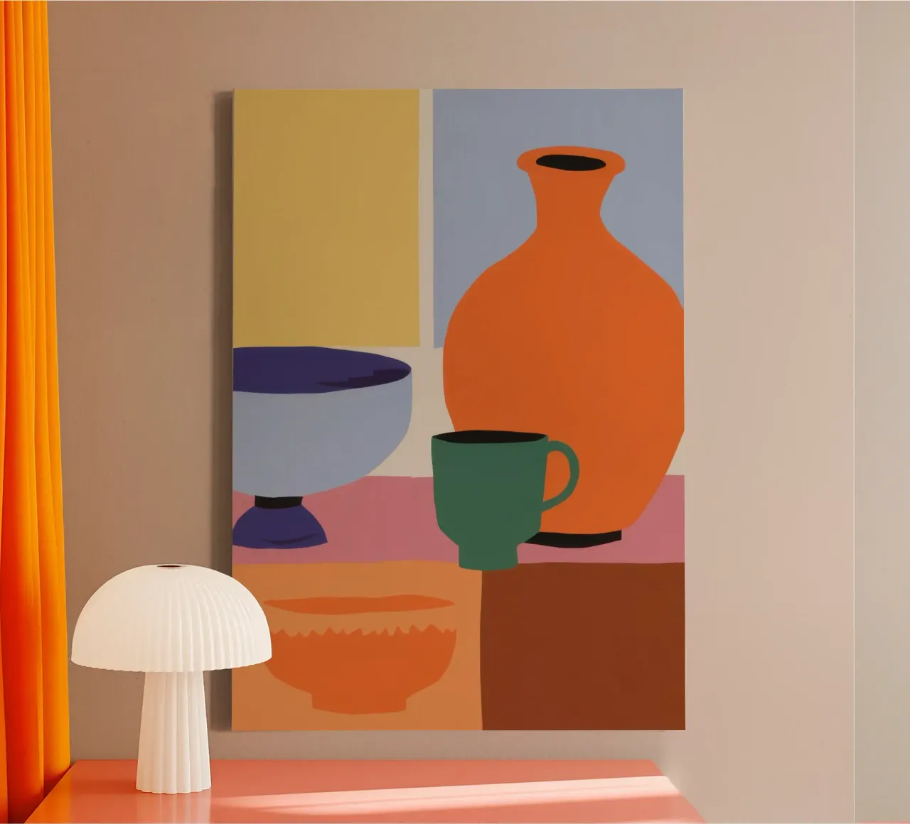 Terracotta Vase Tableau tela con Cornice a cassetta da Giant Foxs