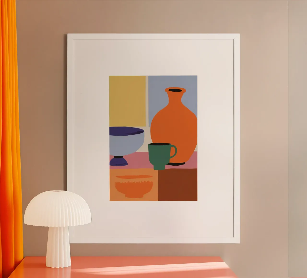 Terracotta Vase Tableau hahnemühle by Giant Foxs