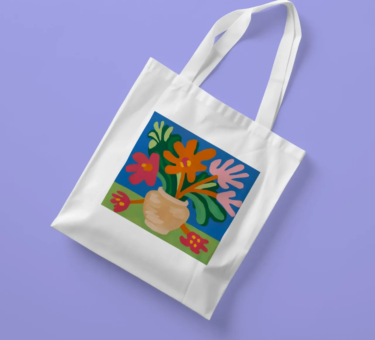 Earthenware Flora Burst tote bag by Rain Balance