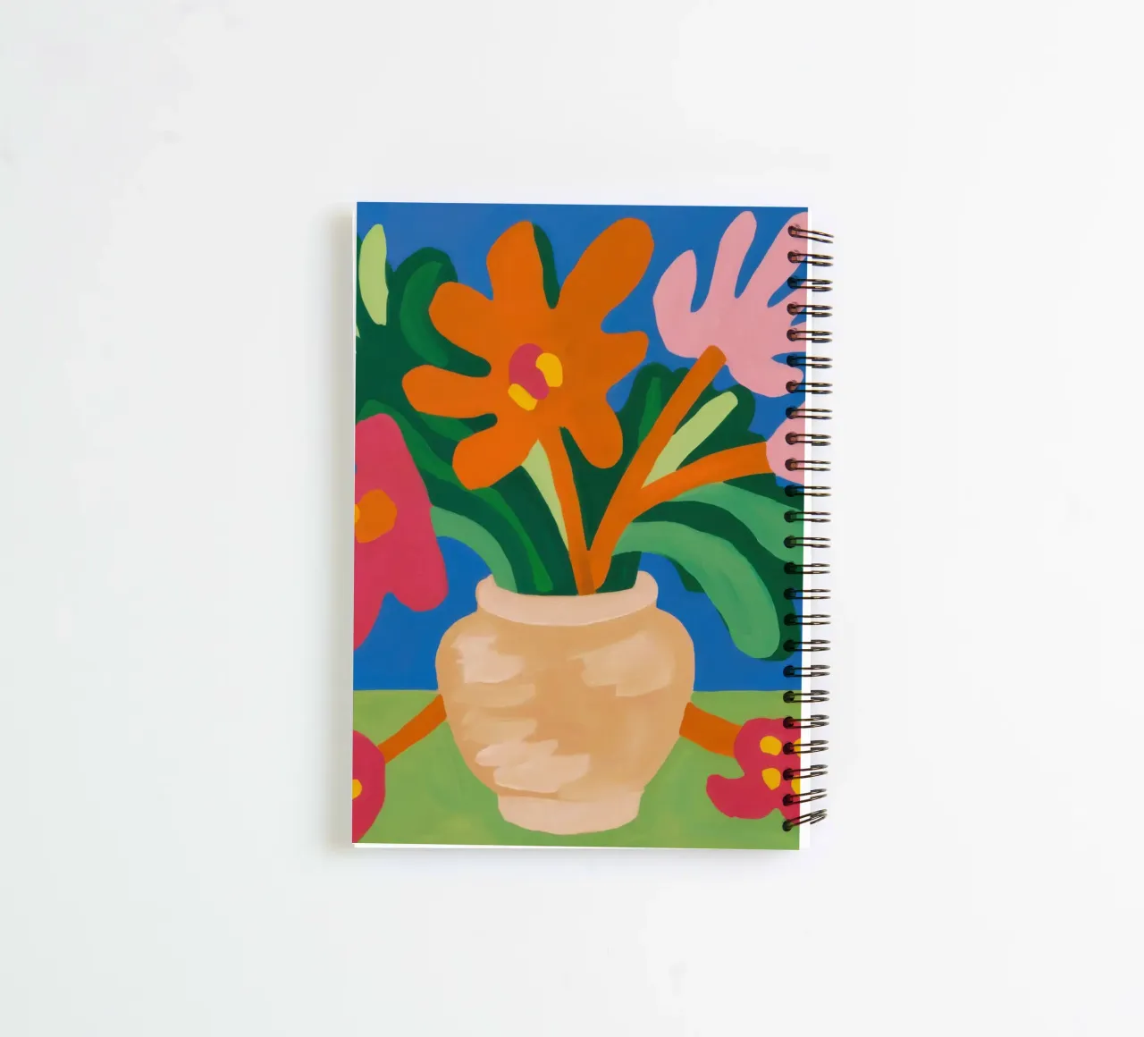 Earthenware Flora Burst spiral notebook by Rain Balance