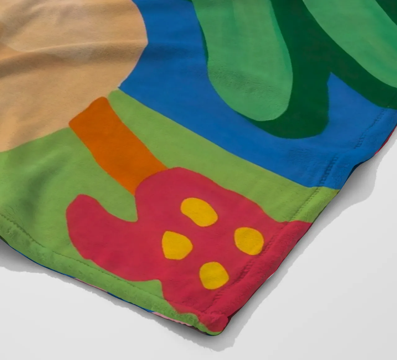 Earthenware Flora Burst fleece blanket by Rain Balance