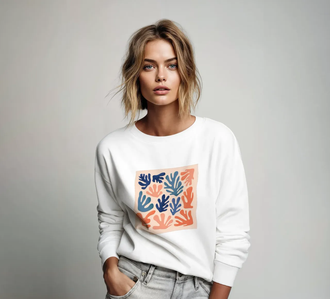 Cerulean Leaf Dance sweatshirt by Reds Jays