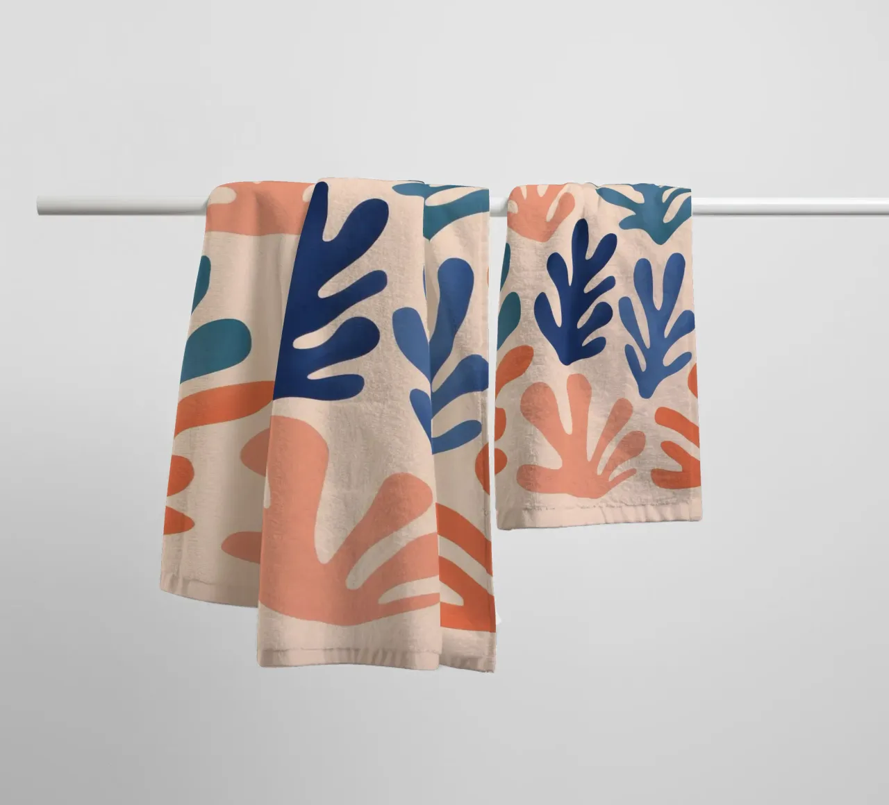 Cerulean Leaf Dance towel by Reds Jays