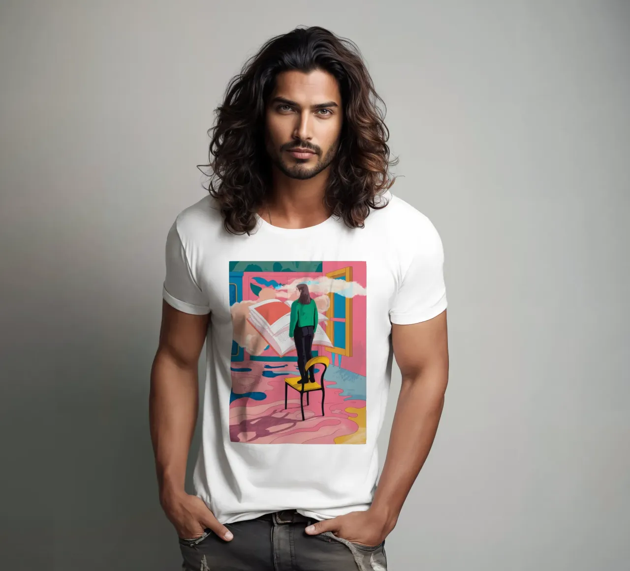 Chromatic Window Contemplation t-shirt by Dream Gesso