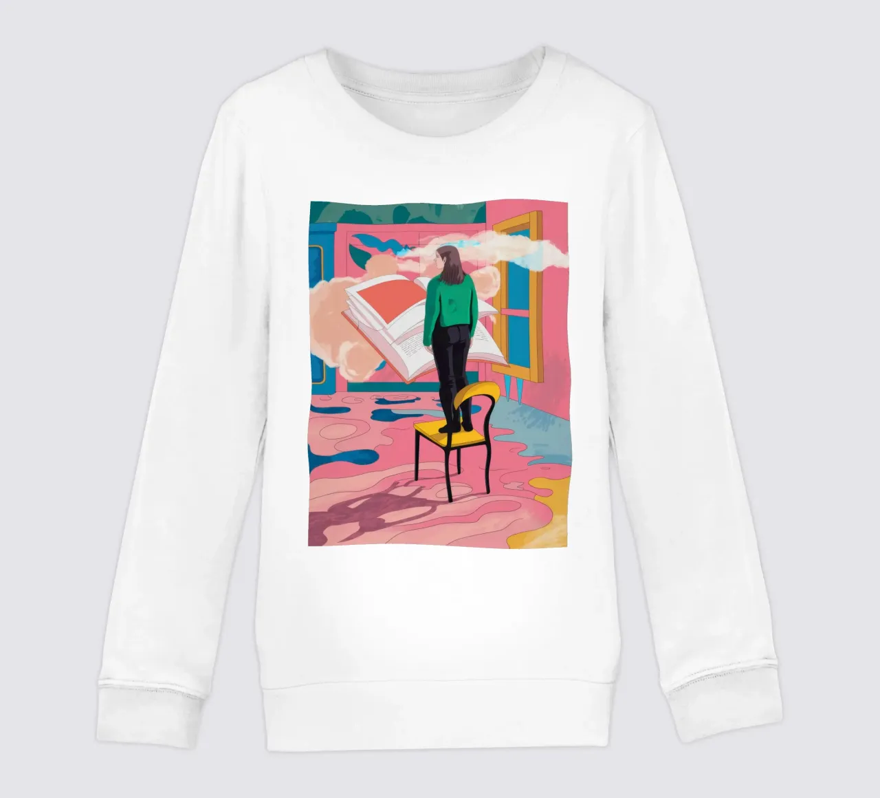 Chromatic Window Contemplation kids sweatshirt by Dream Gesso