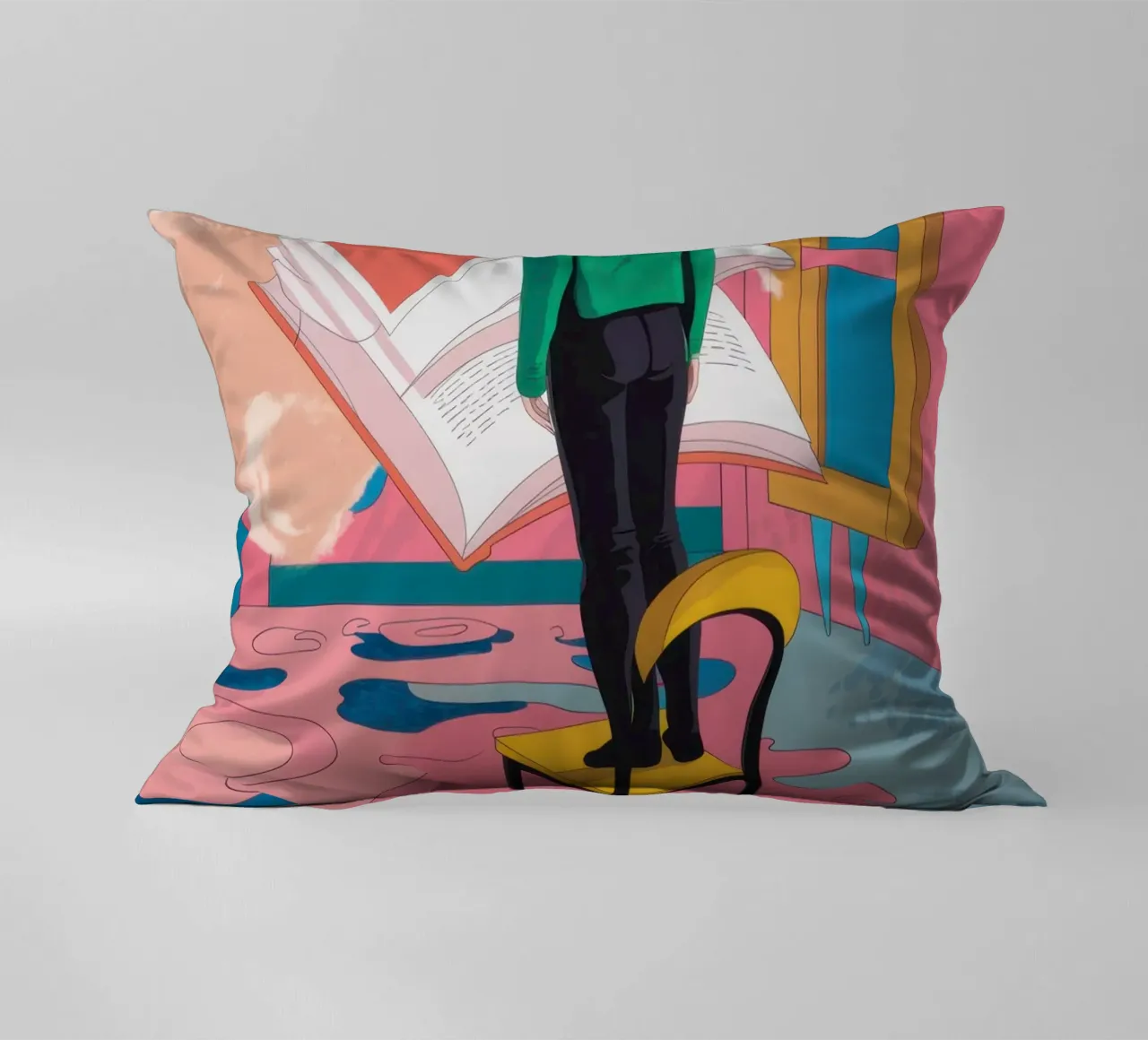 Chromatic Window Contemplation decorative cushion by Dream Gesso