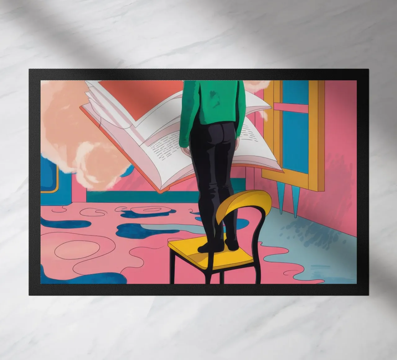 Chromatic Window Contemplation doormat by Dream Gesso