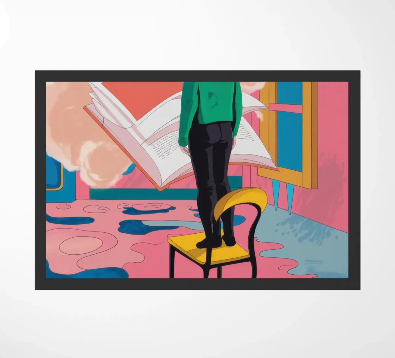 Chromatic Window Contemplation doormat by Dream Gesso
